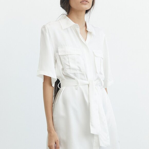 Elegant White High Low Dress - Picture 3 of 4